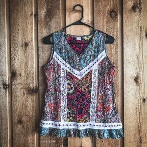 Vintage cotton print tank